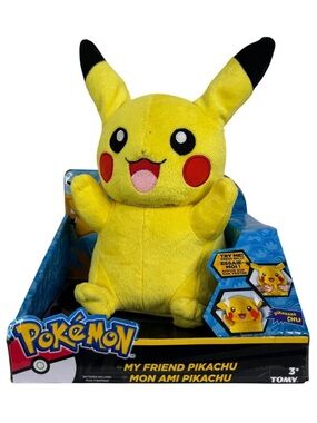 New TOMY Pokemon My Friend Pikachu Plush Toy‎ With 10 Sounds And Phrases